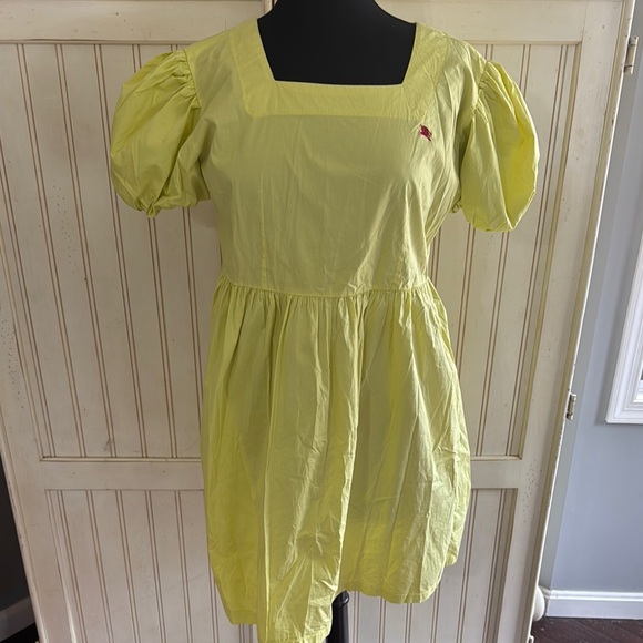 Burberry Woman’s Lemon Lime Puff Sleeve Dress - Picture 1 of 12
